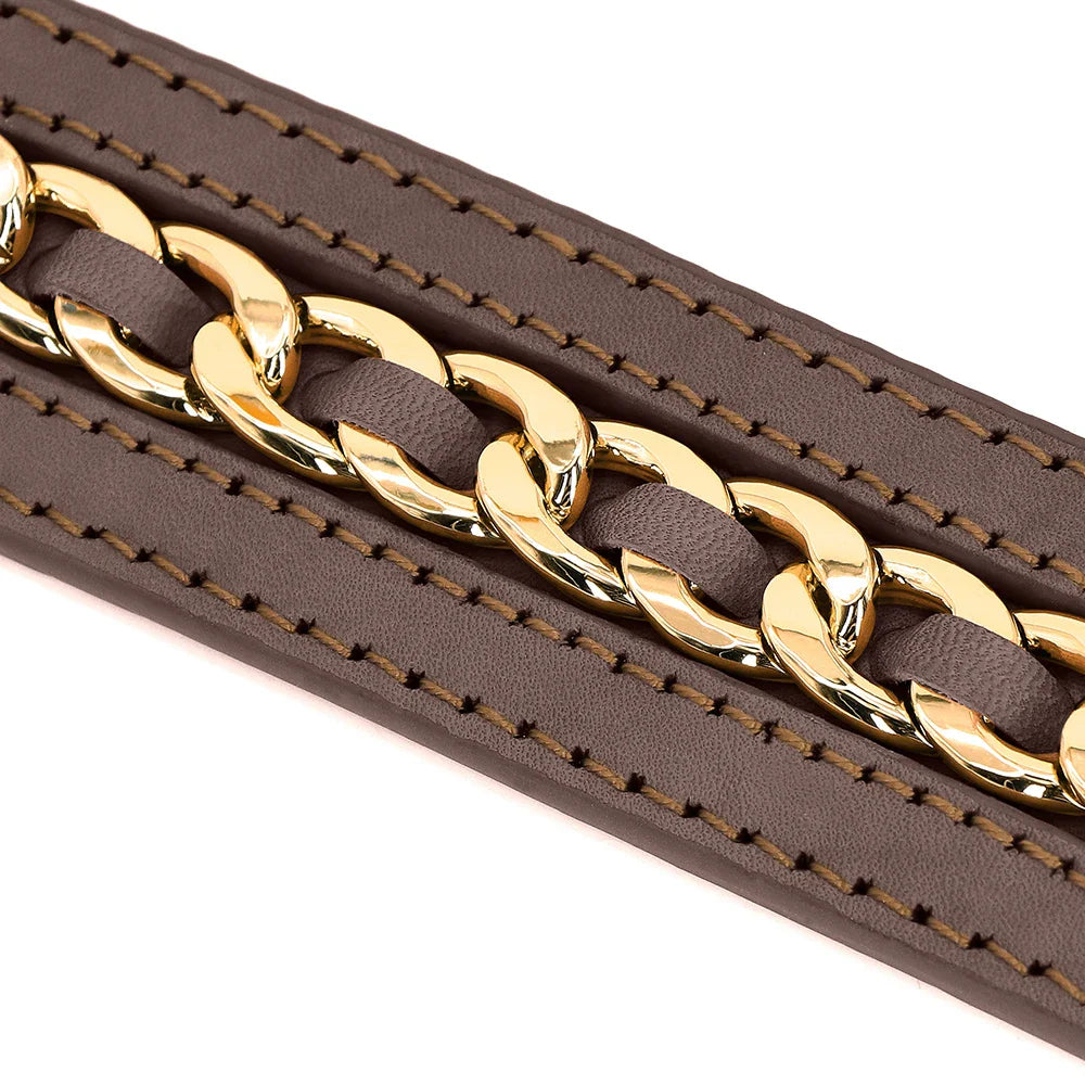 Avon - Personalised Leather Dog Collar with Engraved Nameplate