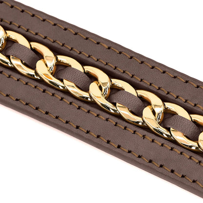 Avon - Personalised Leather Dog Collar with Engraved Nameplate
