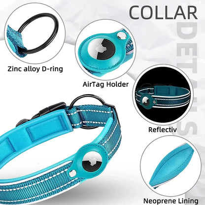 Cinder - AirTag Dog Collar with Built-In Reflective Case