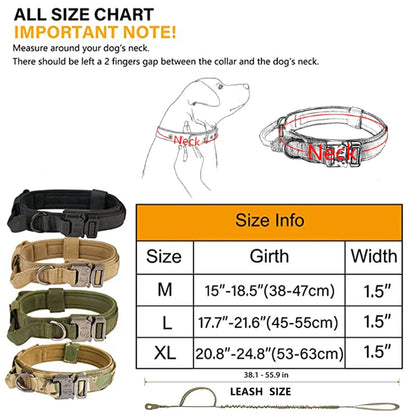 Cedar - Heavy Duty Tactical Dog Collar with Control Handle, 1000D Nylon