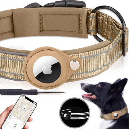 Cinder - AirTag Dog Collar with Built-In Reflective Case