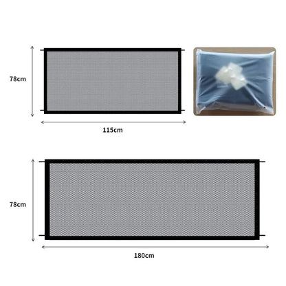Mendip - Folding Mesh Dog Gate with No-Drill Adhesive Hooks