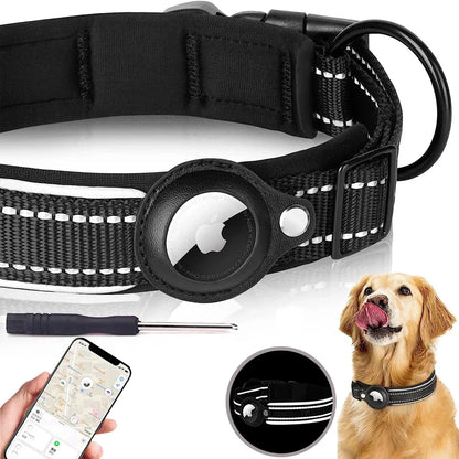 Cinder - AirTag Dog Collar with Built-In Reflective Case