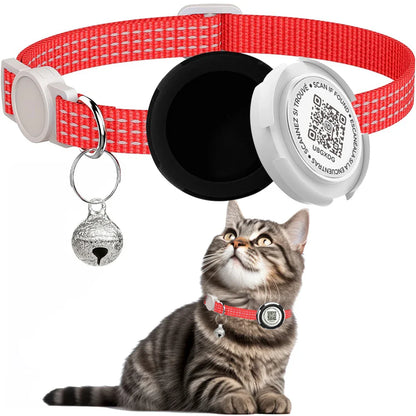 Wharfe - AirTag Cat Collar with QR ID Tag and Breakaway Buckle
