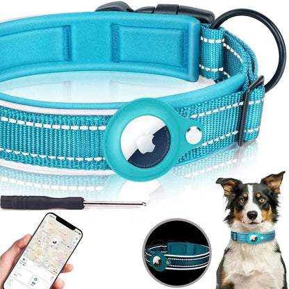 Cinder - AirTag Dog Collar with Built-In Reflective Case