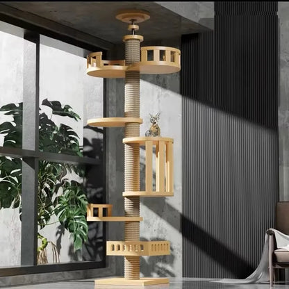 Aerie - Floor-to-Ceiling Cat Tree with Hammock