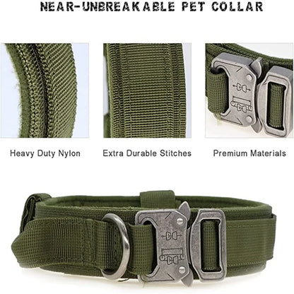 Cedar - Heavy Duty Tactical Dog Collar with Control Handle, 1000D Nylon