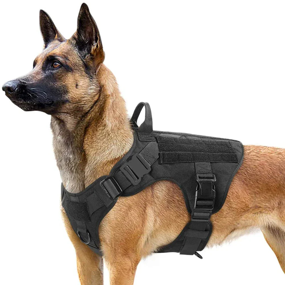 Onyx - Tactical Dog Harness Full Set with Leash & MOLLE Pouches