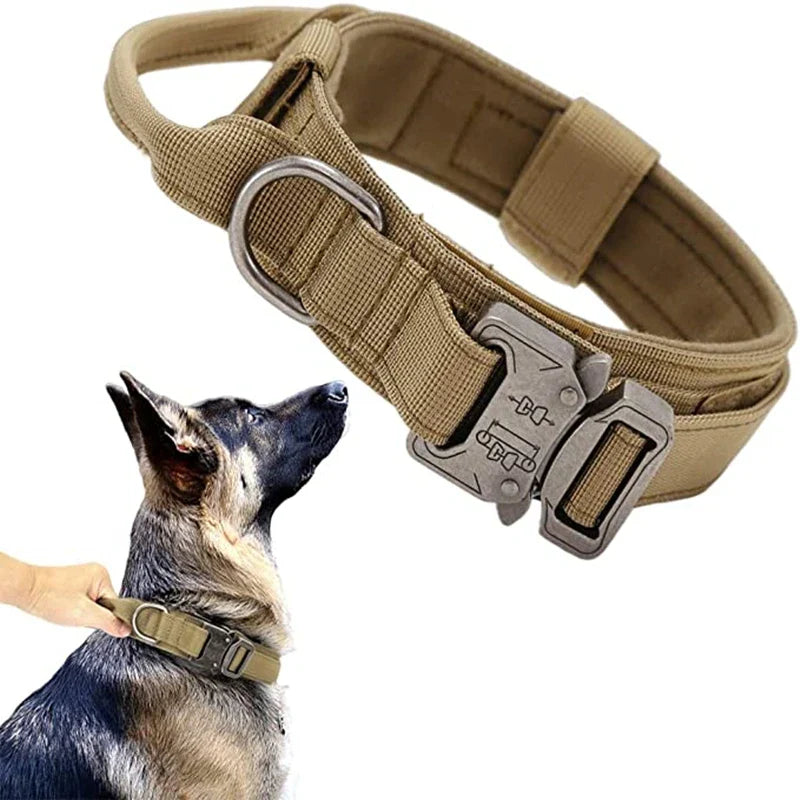 Cedar - Heavy Duty Tactical Dog Collar with Control Handle, 1000D Nylon