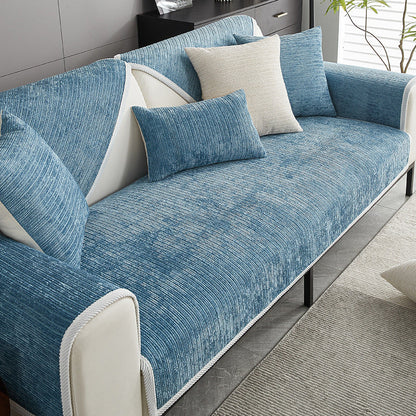 Frith - Waterproof Antimicrobial Chenille Couch Cover, Non-Slip