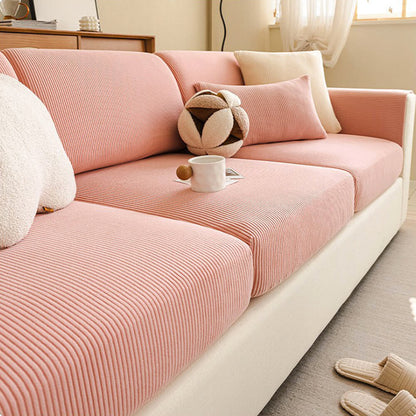 Mallow - Stretch Corduroy Sofa Cover, Modular Pieces