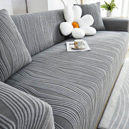 Hazel - Jacquard Stretch Full-Cover Sofa Protector, Anti-Scratch