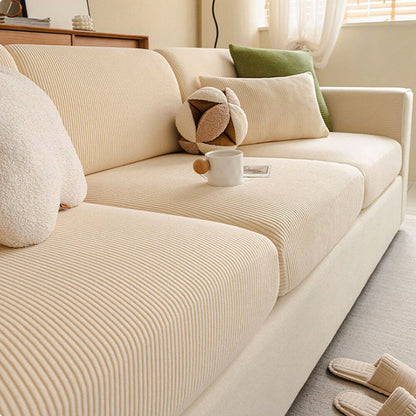 Mallow - Stretch Corduroy Sofa Cover, Modular Pieces