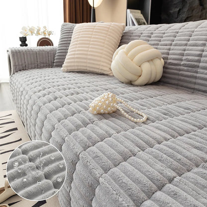 Cove - One-Piece Waterproof Flannel Sofa Cover, Non-Slip