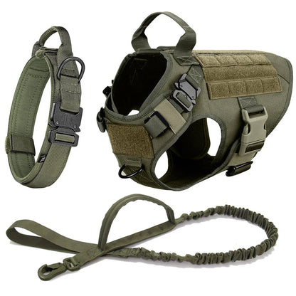 Onyx - Tactical Dog Harness Full Set with Leash & MOLLE Pouches
