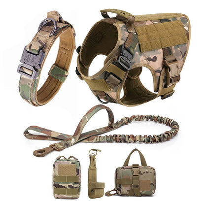Onyx - Tactical Dog Harness Full Set with Leash & MOLLE Pouches
