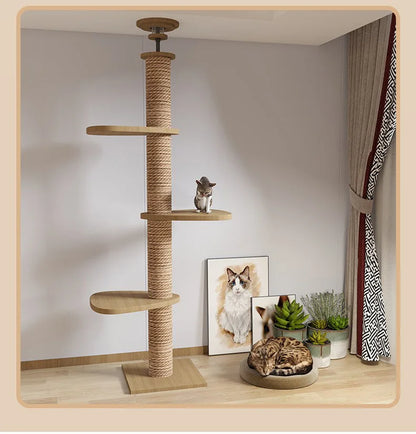 Aerie - Floor-to-Ceiling Cat Tree with Hammock