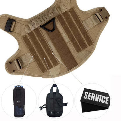 Onyx - Tactical Dog Harness Full Set with Leash & MOLLE Pouches