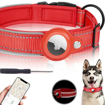 Cinder - AirTag Dog Collar with Built-In Reflective Case
