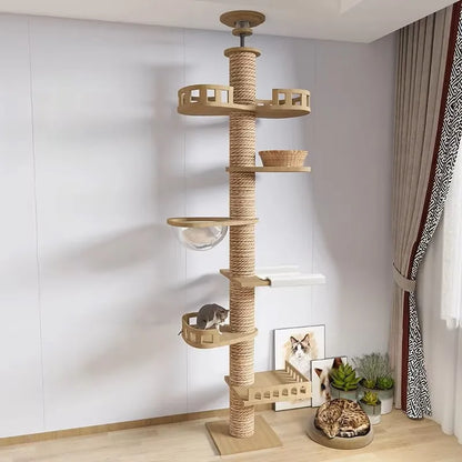 Aerie - Floor-to-Ceiling Cat Tree with Hammock