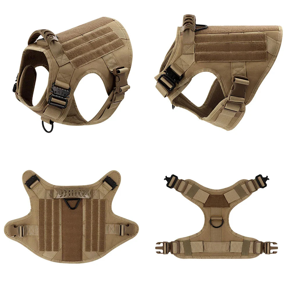 Onyx - Tactical Dog Harness Full Set with Leash & MOLLE Pouches
