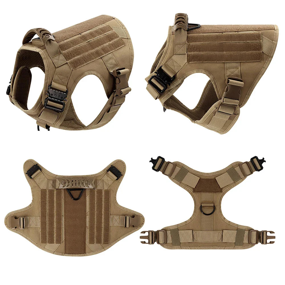 Caspian - Large Dog Tactical No-Pull Harness, Front & Back Clip