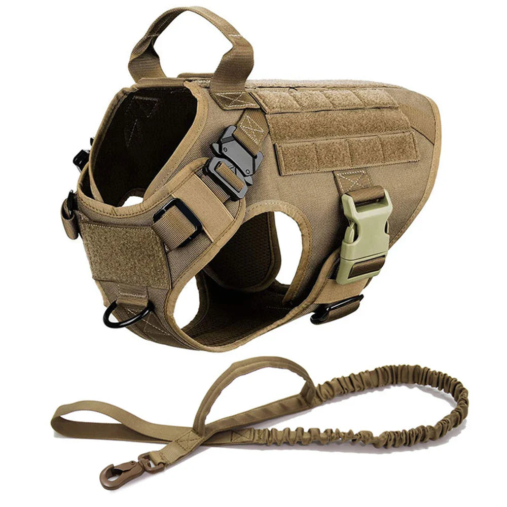 Onyx - Tactical Dog Harness Full Set with Leash & MOLLE Pouches