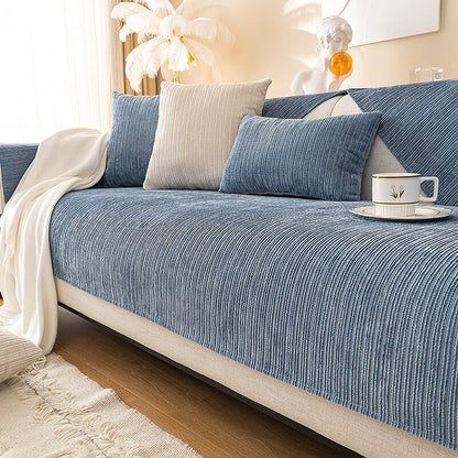 Rowan - Solid Chenille Scratch-Resistant Couch Cover