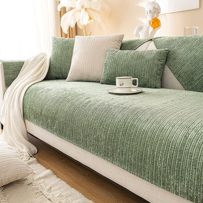 Rowan - Solid Chenille Scratch-Resistant Couch Cover