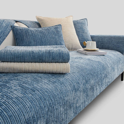 Rowan - Solid Chenille Scratch-Resistant Couch Cover