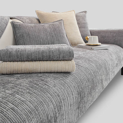 Rowan - Solid Chenille Scratch-Resistant Couch Cover