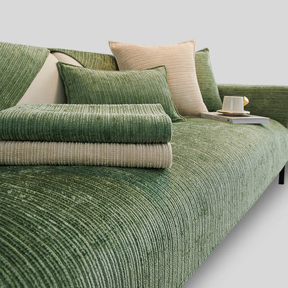 Rowan - Solid Chenille Scratch-Resistant Couch Cover