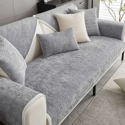 Frith - Waterproof Antimicrobial Chenille Couch Cover, Non-Slip