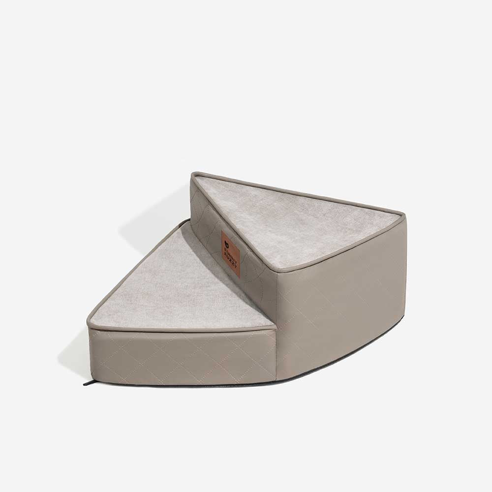 Tamar - Luxe Faux Leather Spiral Pet Stairs, Washable