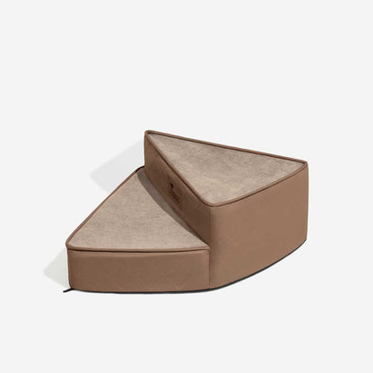 Tamar - Luxe Faux Leather Spiral Pet Stairs, Washable