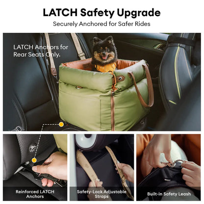 Flint - Dog Car Seat with LATCH Anchors, Waterproof