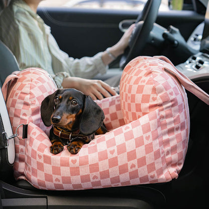 Linden - Dog Car Seat Bed with Safety Buckle, Dual-Use