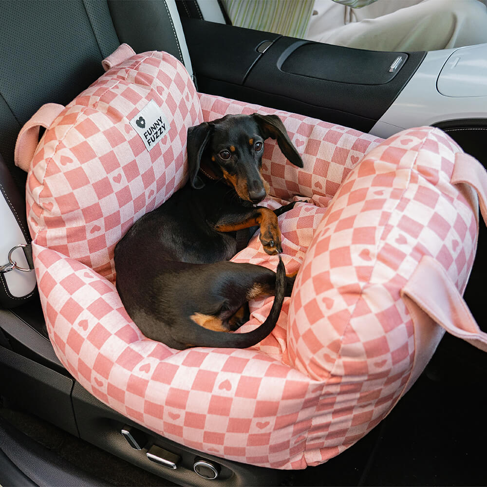 Linden - Dog Car Seat Bed with Safety Buckle, Dual-Use