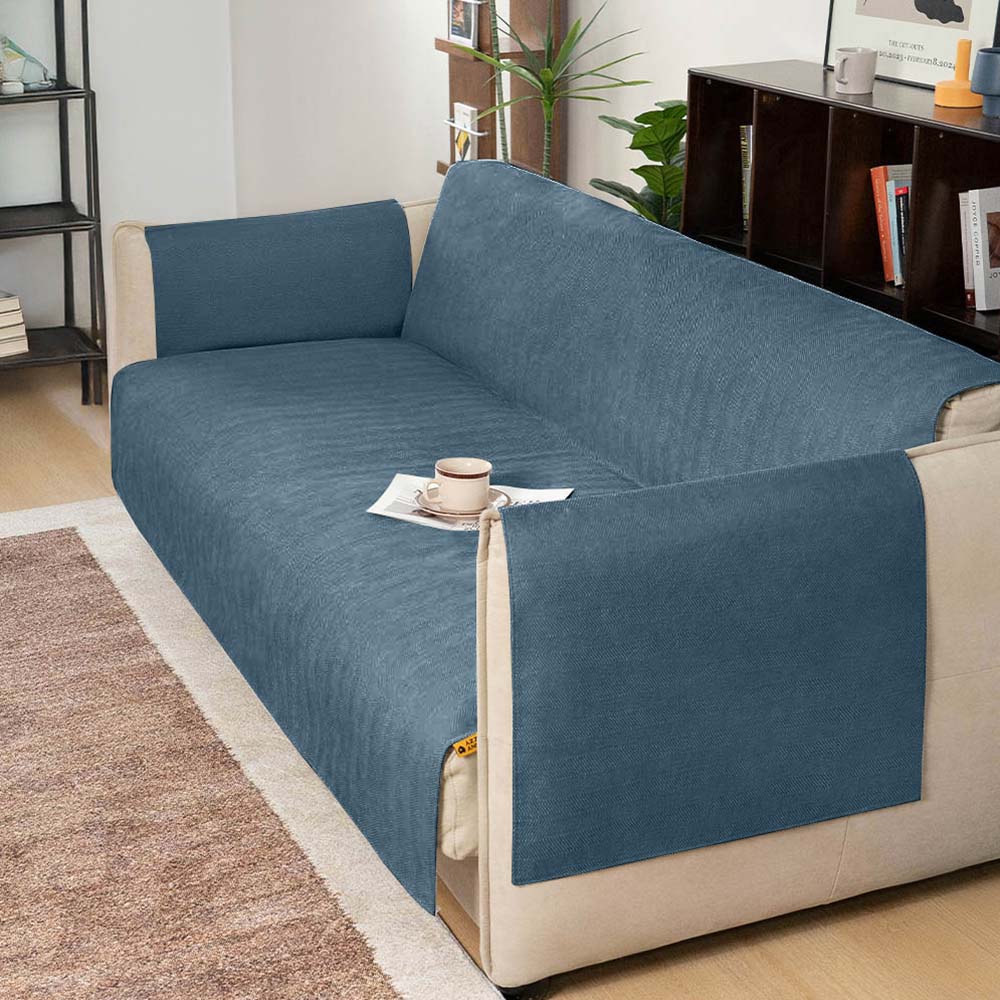 Tyne - Waterproof Chenille Couch Cover, Non-Slip Foam Anchors