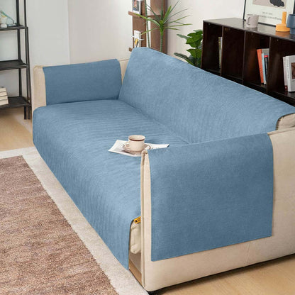 Tyne - Waterproof Chenille Couch Cover, Non-Slip Foam Anchors
