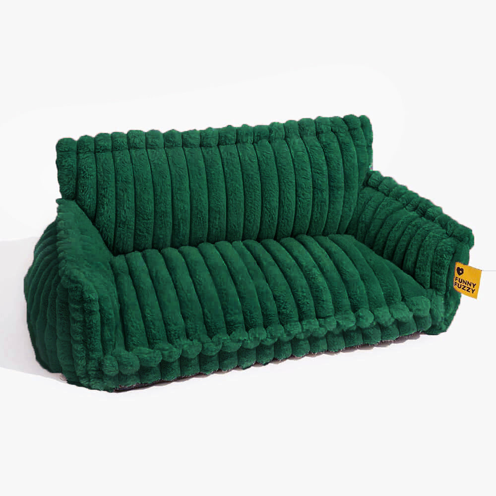 Atlas - Plush Orthopedic Dog Sofa Bed with Bolster and Headrest