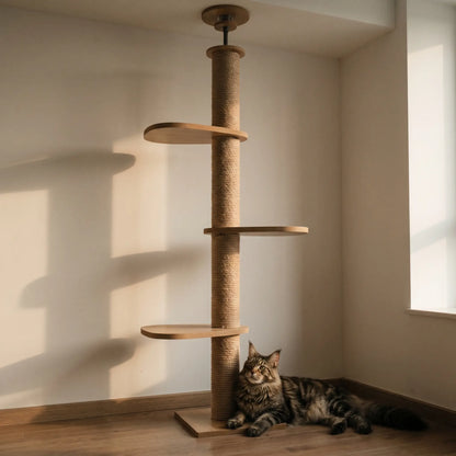 Maine Coon with the Aerie cat tree