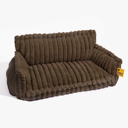 Atlas - Plush Orthopedic Dog Sofa Bed with Bolster and Headrest