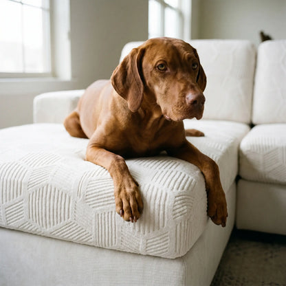 Vizsla on the Dale honeycomb sofa cover