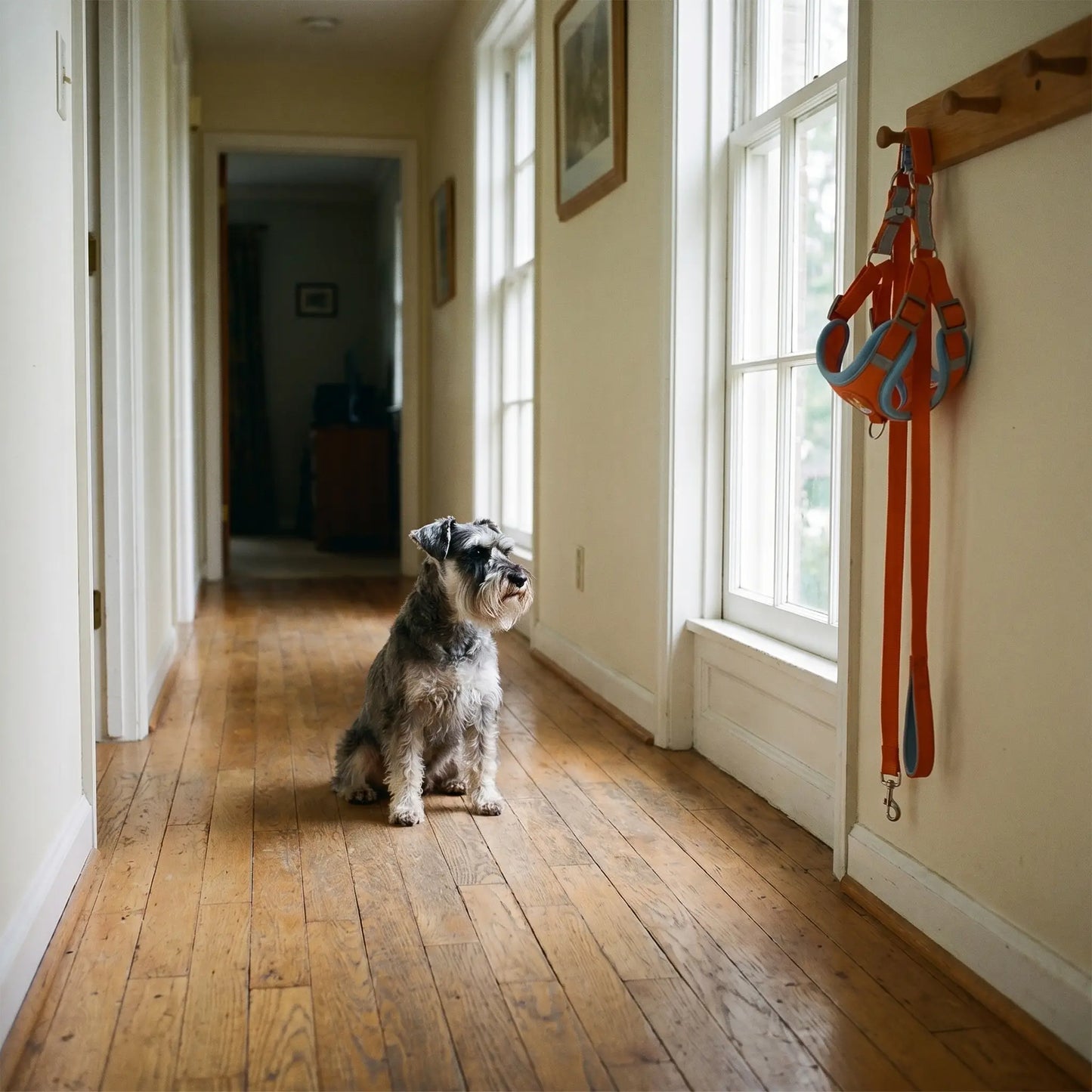 Miniature Schnauzer in the Derwent harness