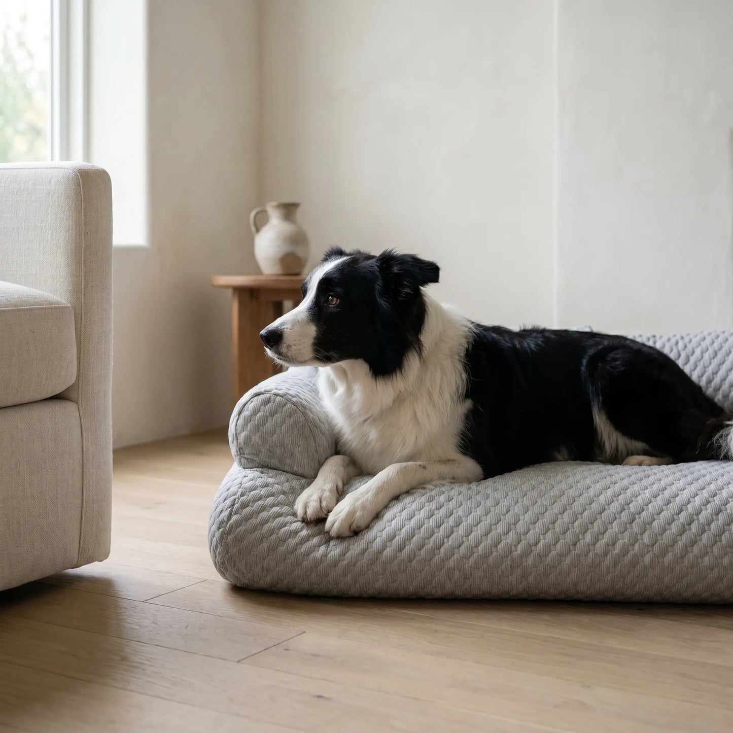 Slade - Ice Silk Cooling Dog Sofa Bed with Bolster Sides