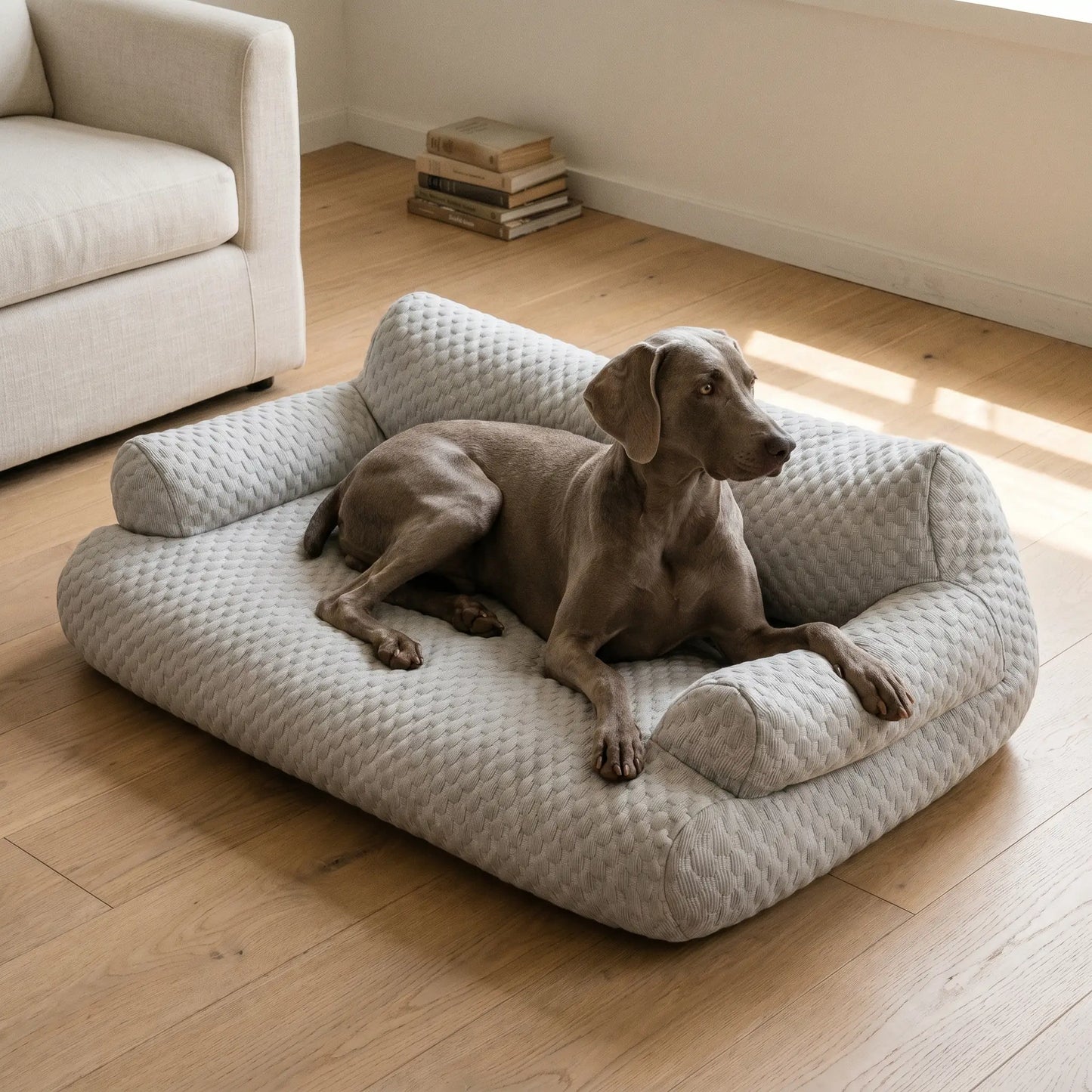Slade - Ice Silk Cooling Dog Sofa Bed with Bolster Sides