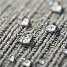 Frith treated chenille with water beading detail