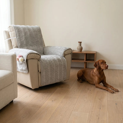 Frome recliner cover in a living room, wide shot