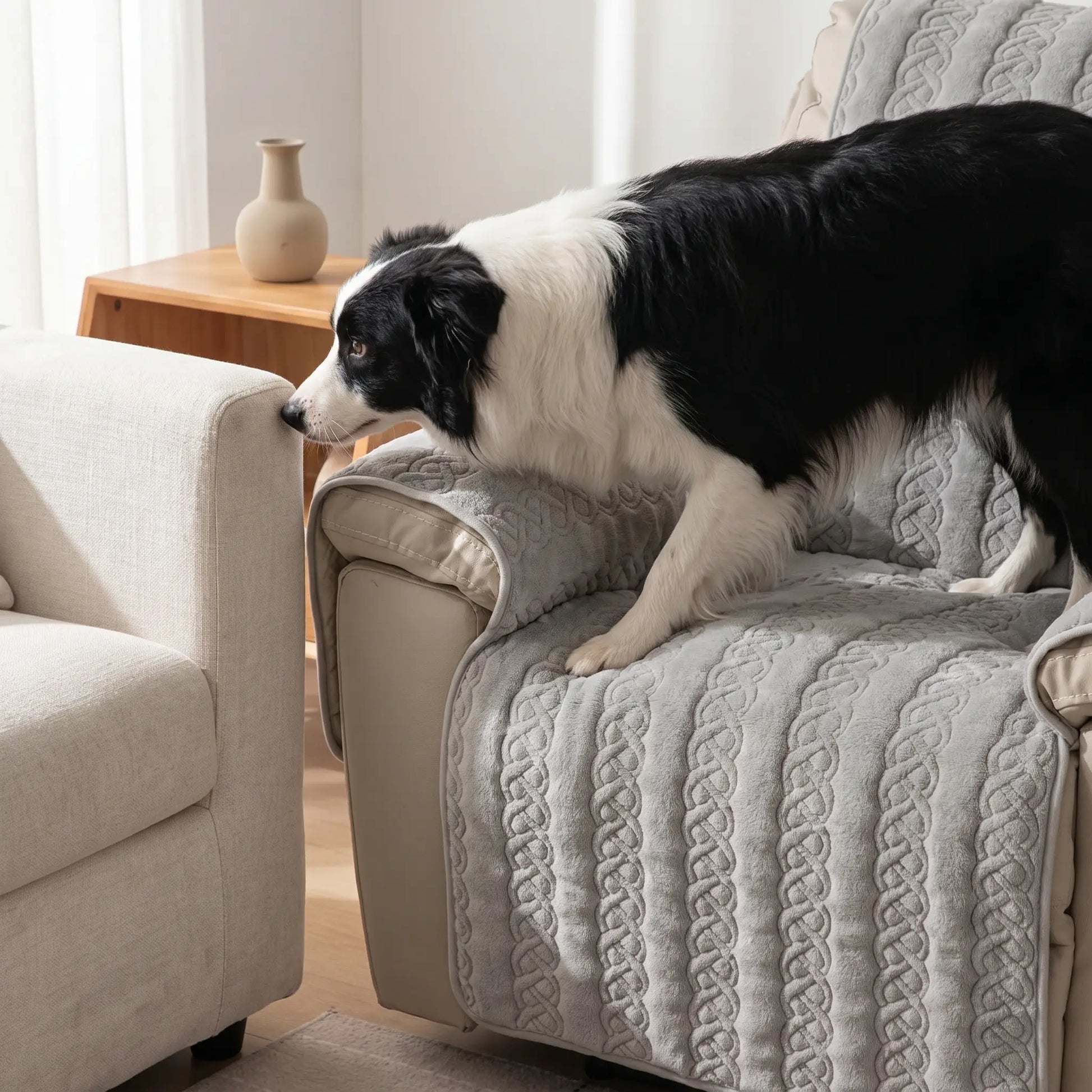 Border Collie on the Frome recliner cover